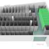 3D-Bild von Lagerräumen im Keller