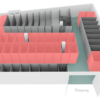 3D-Bild von Lagerräumen im Keller