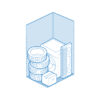 kleines blaues selfstorage